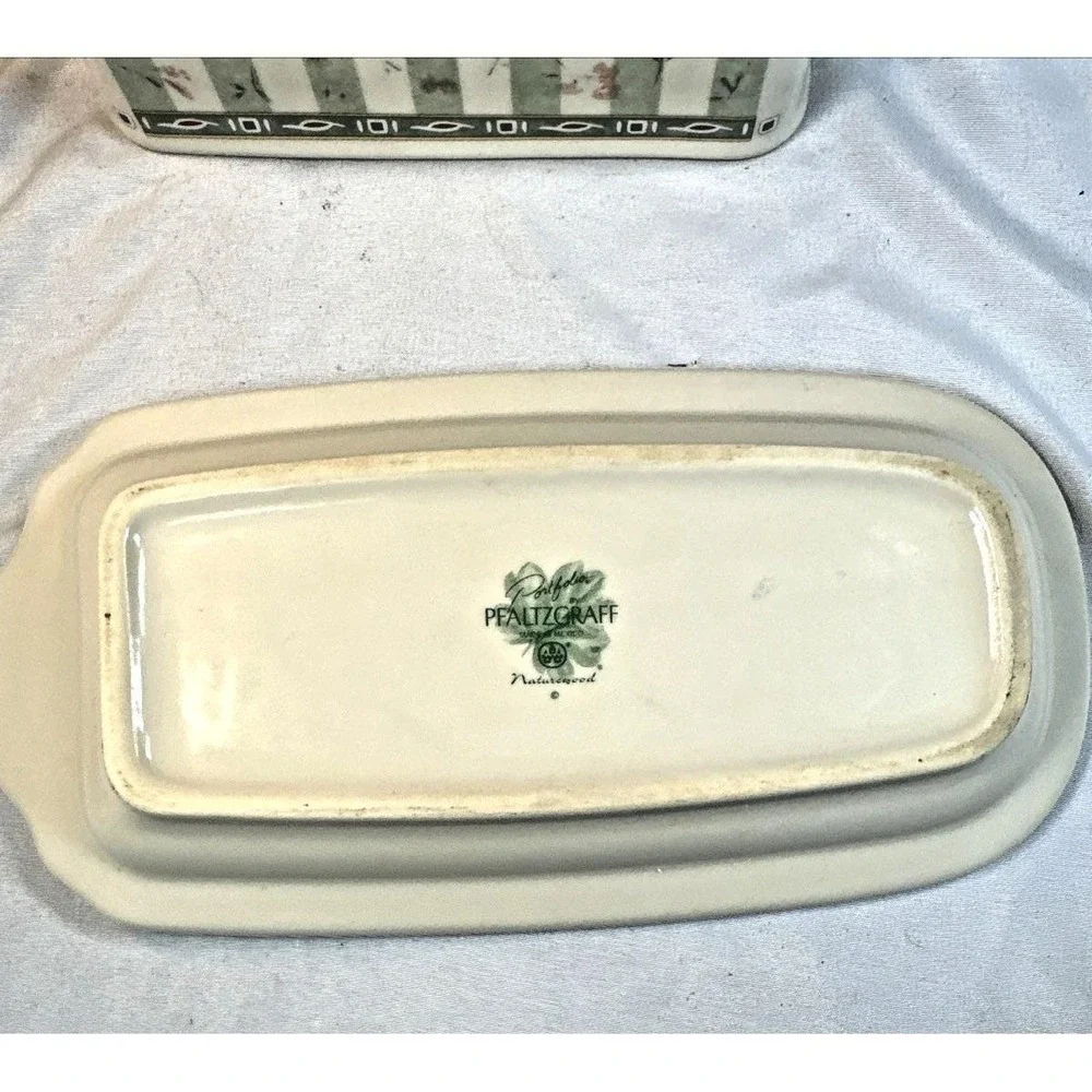 Pfaltzgraff Naturewood 1/4 Lb Covered Butter Dish 6 1/8